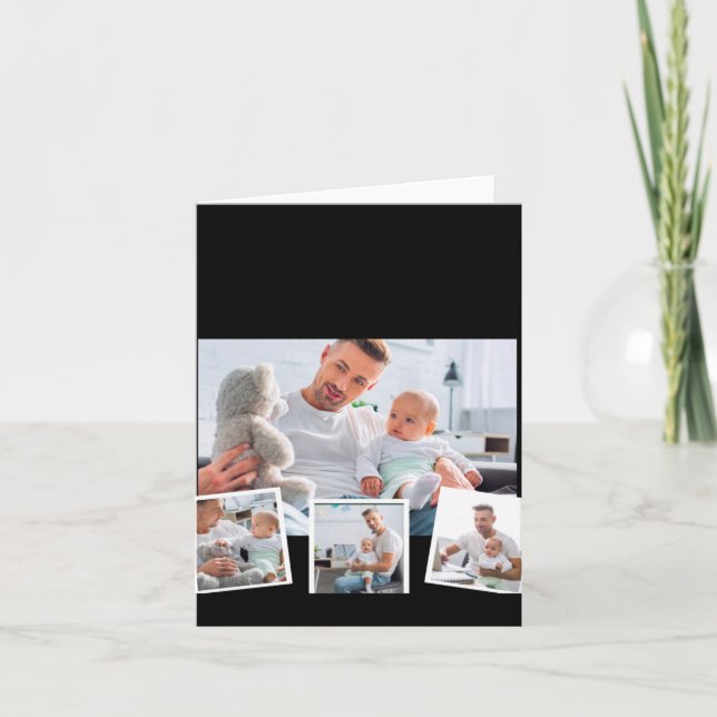 Birthday Name Age Photo Collage T Shirt  Card (Front)