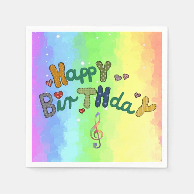 Birthday  napkin (Front)