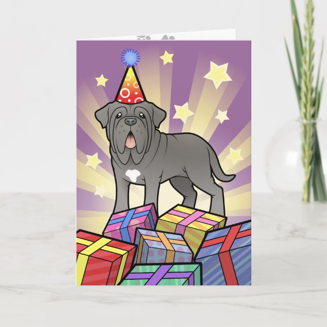 Birthday Neapolitan Mastiff Card (Front)