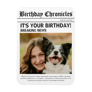Birthday News Magnet