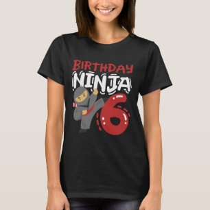 Birthday Ninja 6 Years Old Karate Kids 6th Birthda T-Shirt