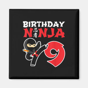 Birthday Ninja - 9 Year Old Ninja Party - Birthday Magnet