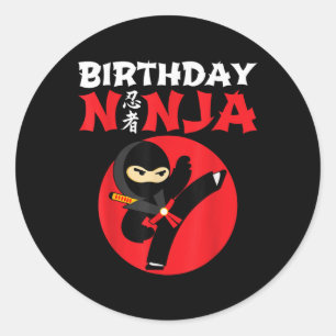 Birthday Ninja - Kids Ninja Birthday Party - Birth Classic Round Sticker