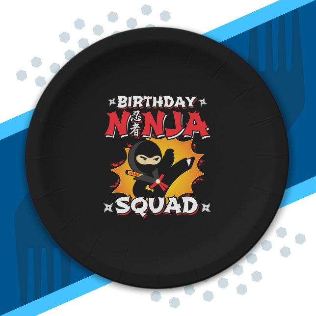 Birthday Ninja Squad Party Theme - Ninja Birthday Paper Plate (Creator Uploaded)