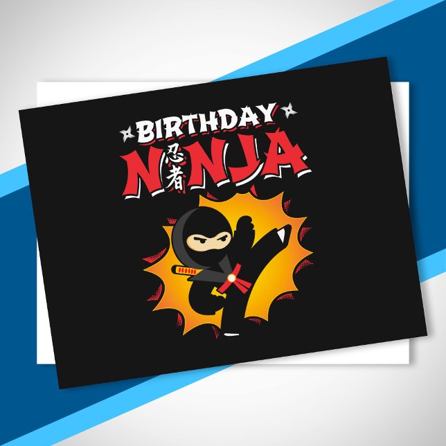 Birthday Ninja Theme Party - Birthday Ninja Design Postcard (Creator Uploaded)