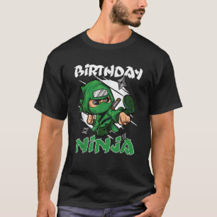 Birthday ninja warrior kids birthday party little  T-Shirt