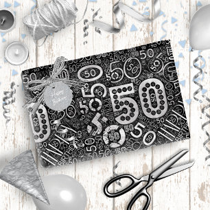 Birthday Number Word Cloud Fifty D ID270 Wrapping Paper