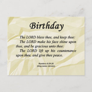 Birthday Numbers 6-24 Postcard