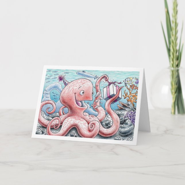 Birthday Octopus Card (Front)