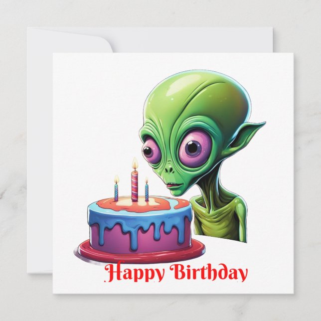 Birthday Of The Celestial Visitor Invitation (Front)