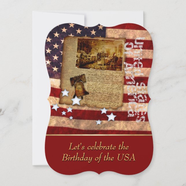 Birthday of the USA Party Invitation (Front)