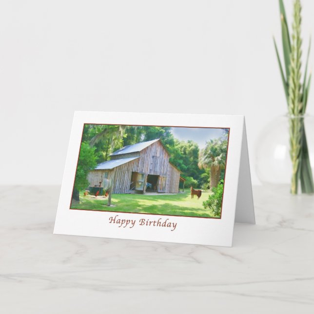 Birthday, Old Farm Barn Card (Front)