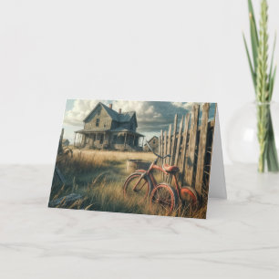 Birthday Old Red Tricycle Card