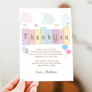 Birthday On Earth Magical Birthday Thank You Card
