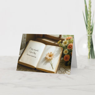 Birthday Open Vintage Journal Card