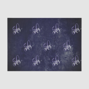 Birthday or Anniversary   Purple Grunge EDITABLE Tissue Paper