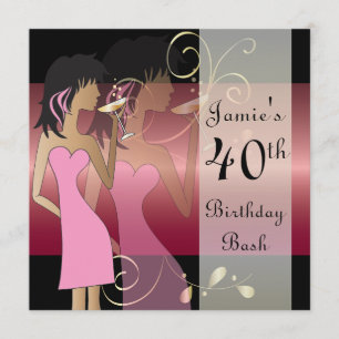 Birthday or Bachelorette Diva Girl Party Invitation