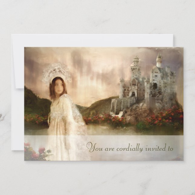 Birthday or Wedding Shower Fantasy Invitation (Front)