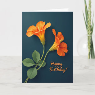 Birthday Orange Bloom Card
