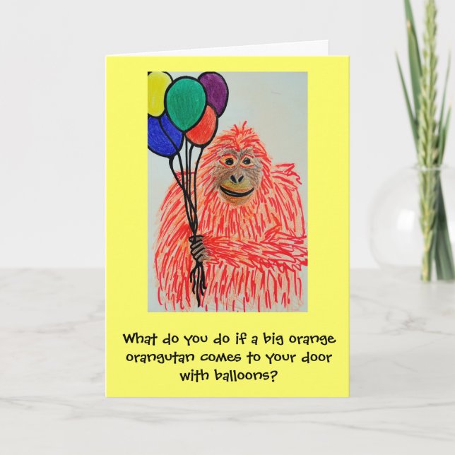 Birthday Orangutan Card (Front)