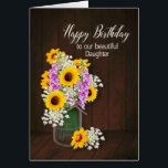 BIRTHDAY -  OUR DAUGHTER - COUNTRY FLOWERS/VASE<br><div class="desc">SEE OTHER PRODUCTS WITH SAME IMAGE INCLUDING INVITATIONS ETC.</div>