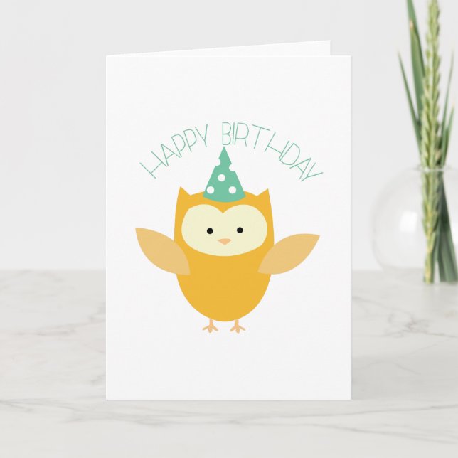 Birthday Owl Card (Front)