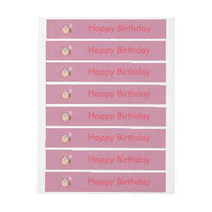 Birthday Owl Custom Labels