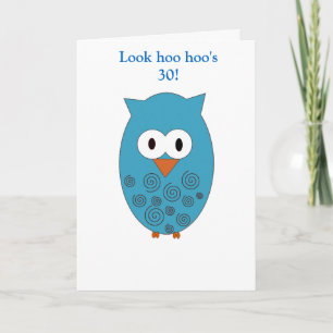 Birthday Owl (Male) Card