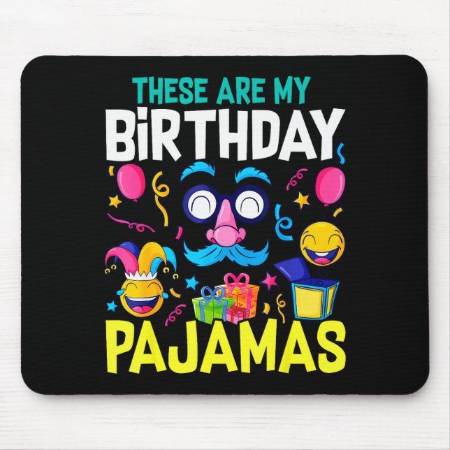 Birthday Pajama Cute Top Pj Girls Sleep  Mouse Pad (Front)