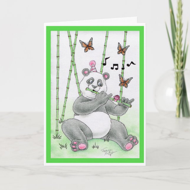 Birthday Panda Bear Card (Front)