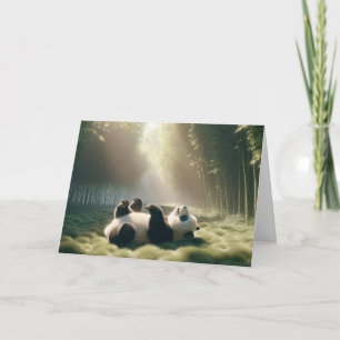 Birthday Panda Bear In Sunshine Card