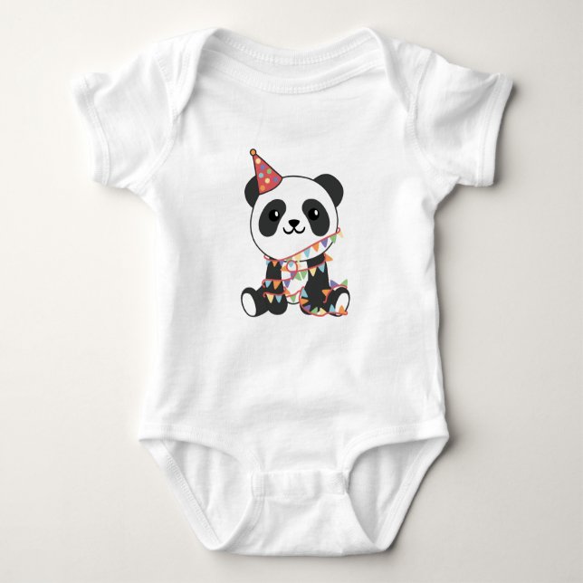 Birthday Panda For Kids A Birthday Baby Bodysuit (Front)