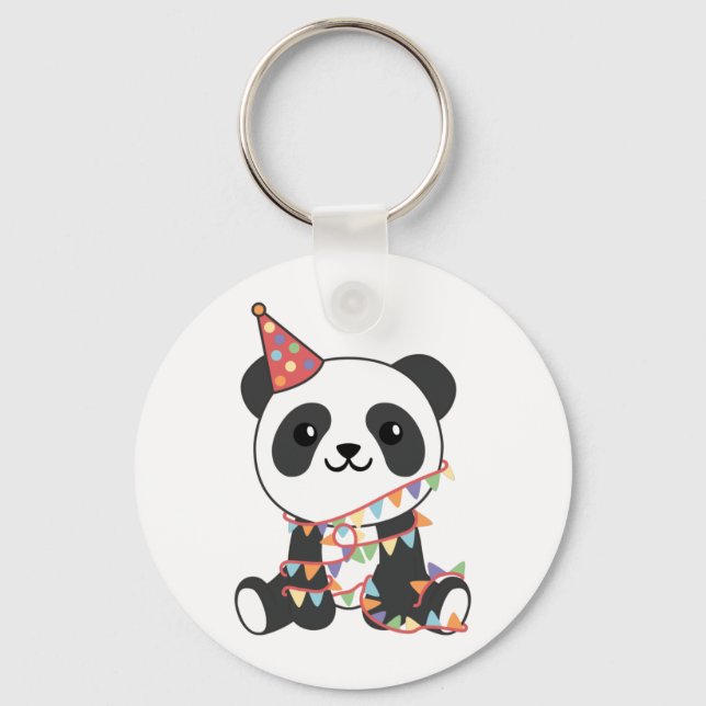 Birthday Panda For Kids A Birthday Keychain (Front)