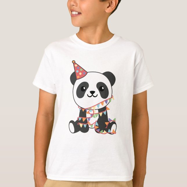 Birthday Panda For Kids A Birthday T-Shirt (Front)