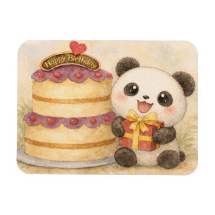 Birthday panda magnet