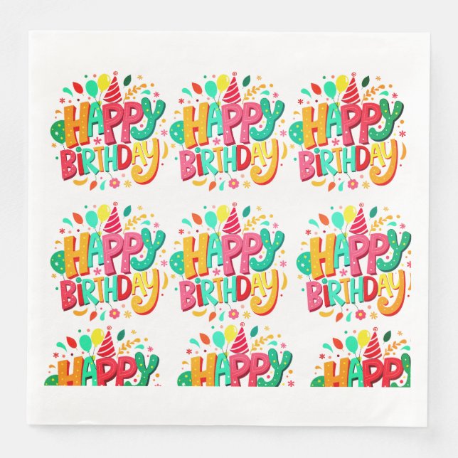 Birthday paper Napkins (Front)