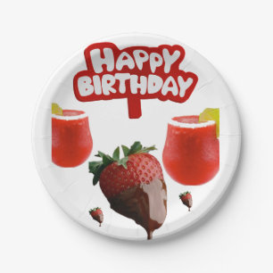 Birthday Paper Plates, Strawberry Plate