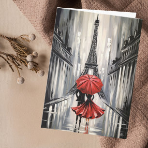 Birthday Paris Romantic Eiffel Tower Love Husband Card