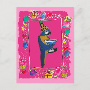 Birthday Parrot Postcard
