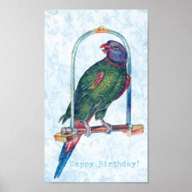 Birthday Parrot Poster (Front)