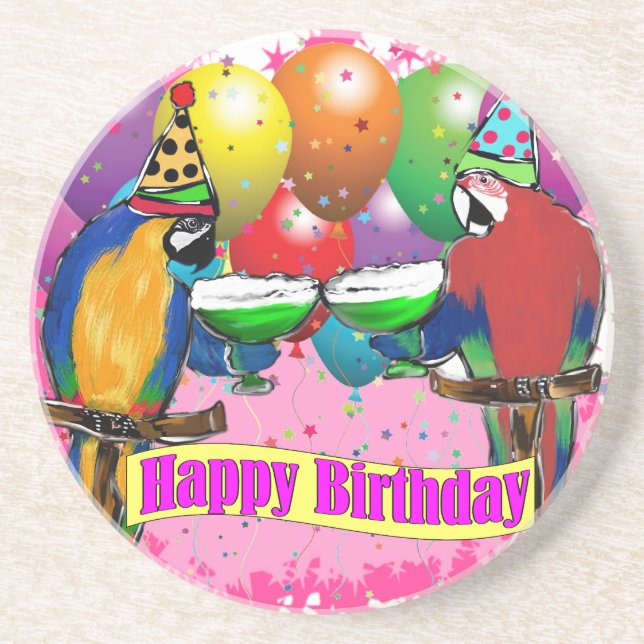 BIRTHDAY PARROTS COASTER (Front)