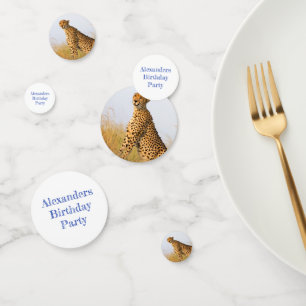 Birthday Party accessory Cheetah personalised Confetti