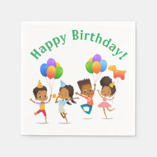 Birthday Party (African-American)  Napkin