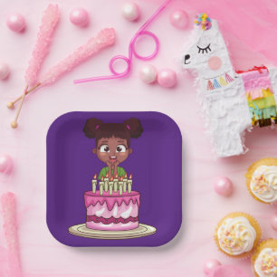Birthday Party (African-American) Paper Plate