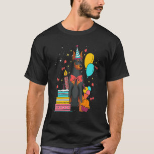 Birthday Party Animal Dog Owner Pet Doberman 1 T-Shirt