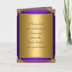 Birthday Party Announcement Purple