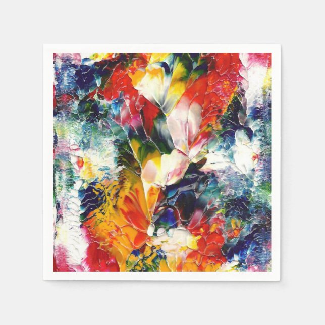 Birthday Party Art Standard Cocktail Napkin (Front)