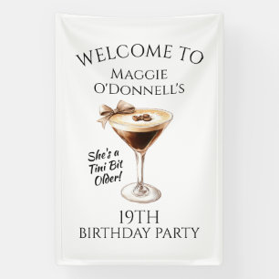 Birthday Party Banner 19th Espresso Martini