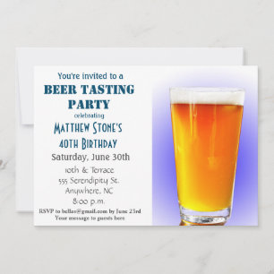 Birthday Party Beer Tasting Invitation