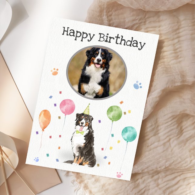  Birthday Party Bernese Mountain Card (Creator Uploaded)